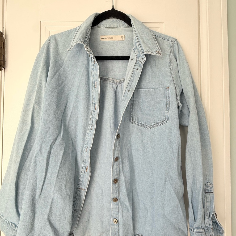 ASOS Denim Shirt in Soft Blue